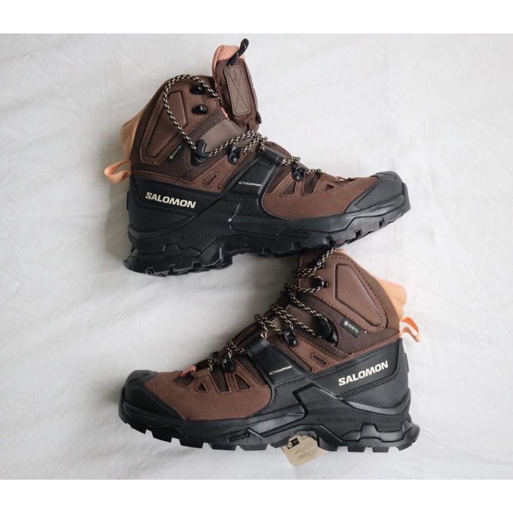 Salomon Quest 4 GTX Womens 7.5 Hiking Boots Gore-Tex Brown Black 474533 NEW